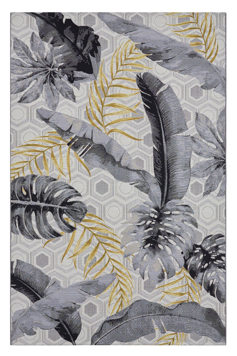 Kusový koberec Hanse Home Flair 105612 Gold Leaves 80x165 cm