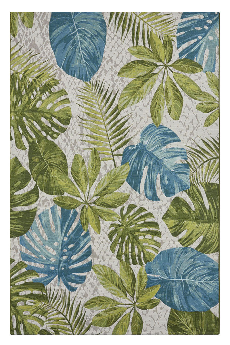 Kusový koberec Hanse Home Flair 105617 Tropical Leaves Turqoise 160x235 cm