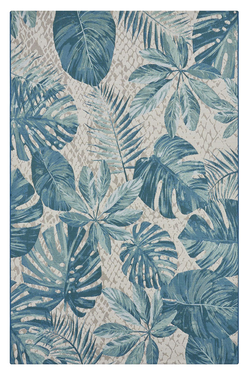 Kusový koberec Hanse Home Flair 105617 Tropical Leaves Turqoise