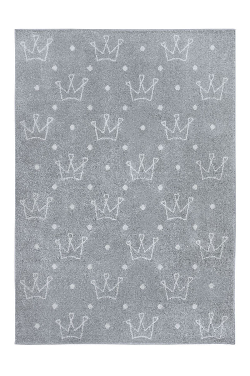 Detský kusový koberec Hanse Home Adventures 105948 Crowns Grey 160x235 cm