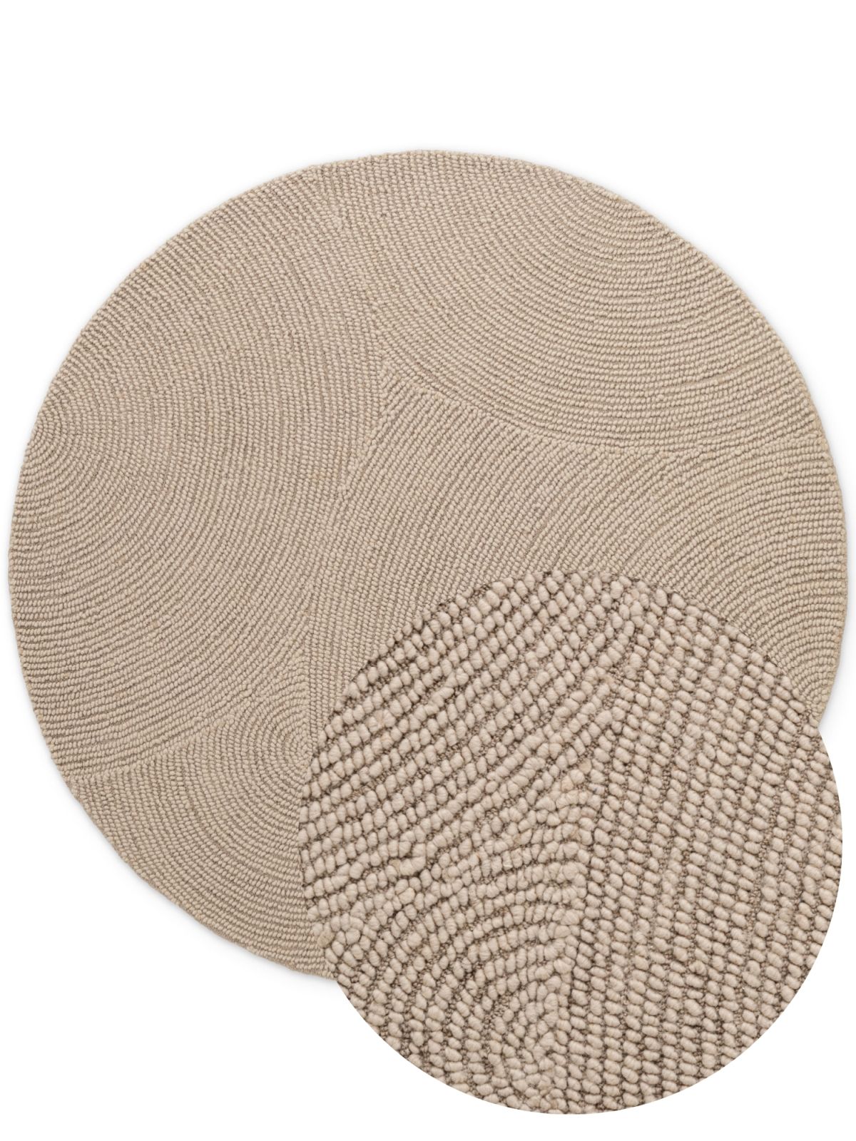 Kruhový kusový koberec Hanse Home Calmio 106221 Light Beige Ø 120 cm