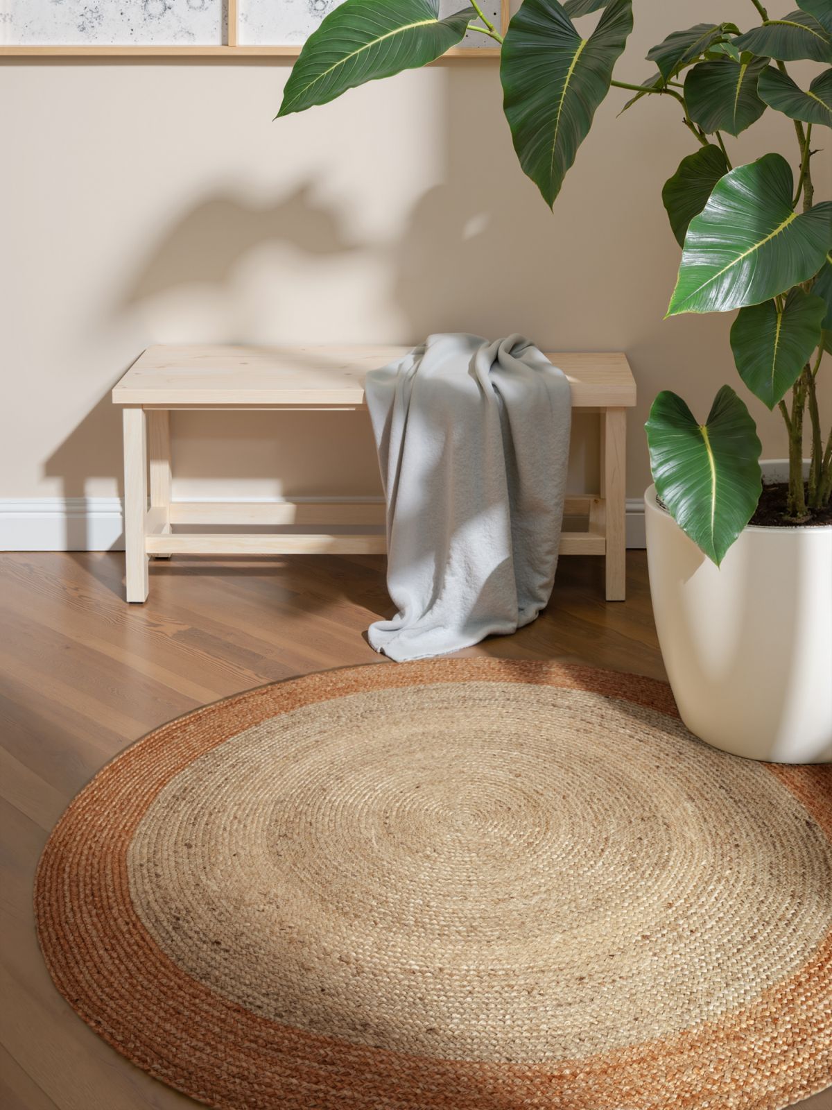 Kruhový kusový koberec Hanse Home Jutta 106225 Ivory Ø 100 cm