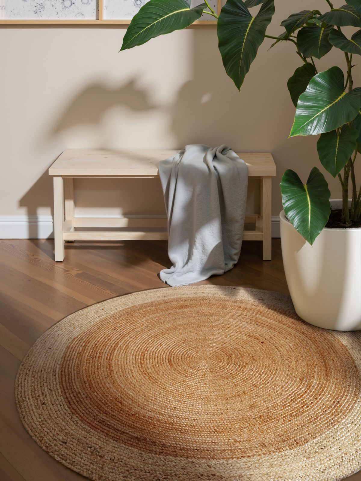 Kruhový kusový koberec Hanse Home Jutta 106226 Gold Ø 100 cm