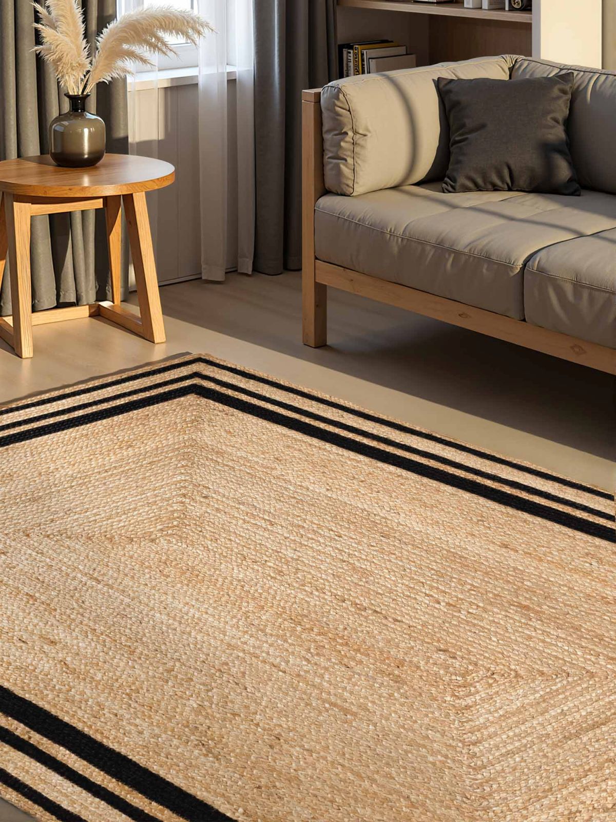 Kusový koberec Hanse Home Jutta 106302 Natural Gold Black 80x150 cm