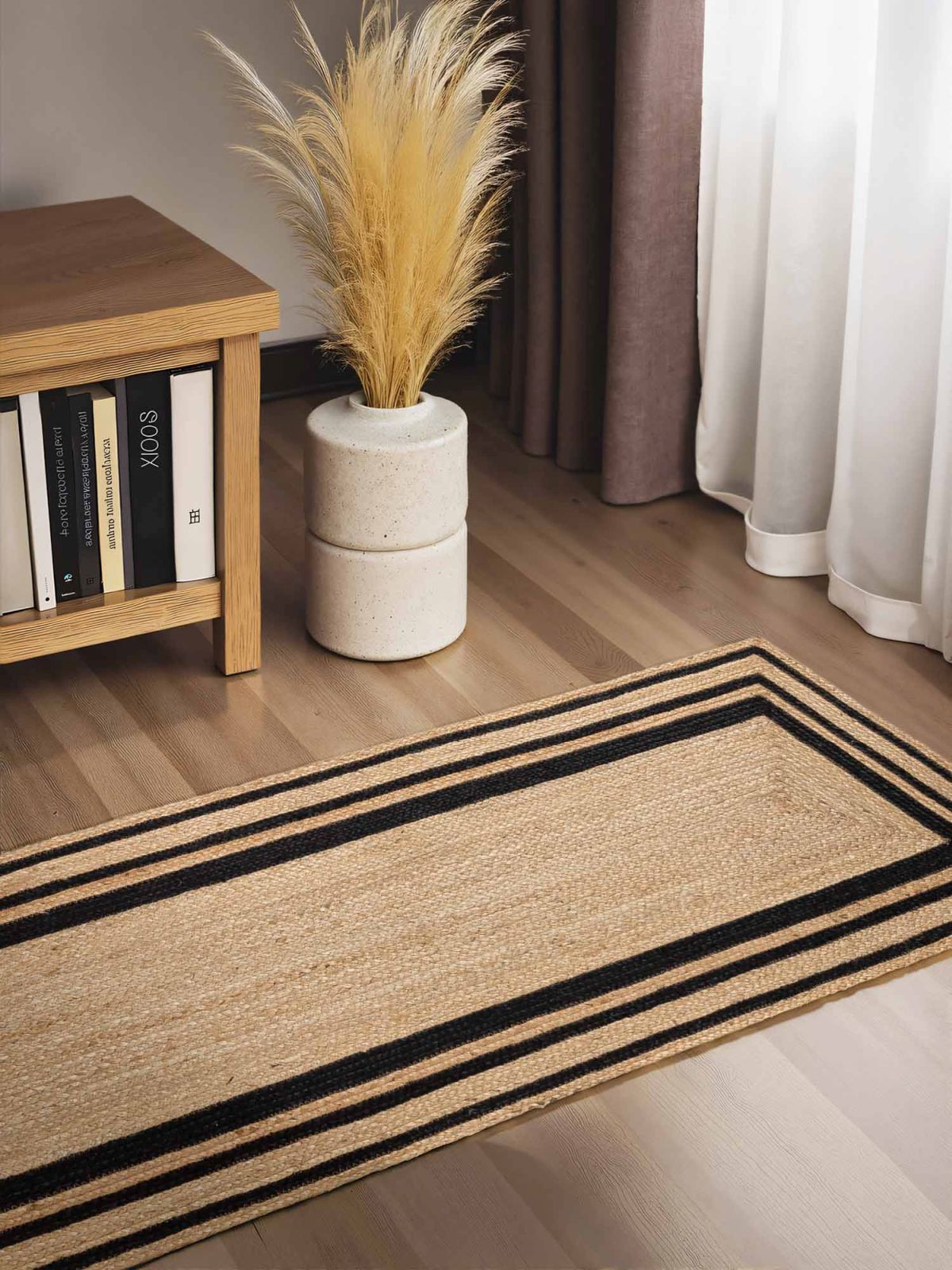 Kusový behúň Hanse Home Jutta 106302 Natural Gold Black 70x200 cm
