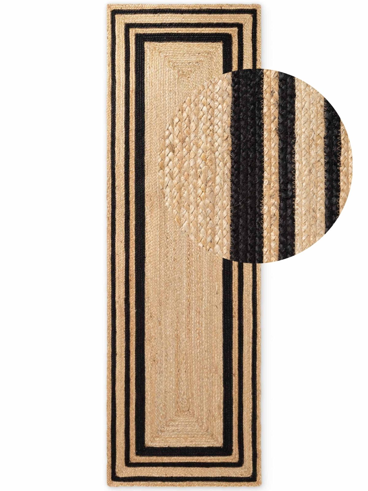 Kusový behúň Hanse Home Jutta 106302 Natural Gold Black 70x200 cm