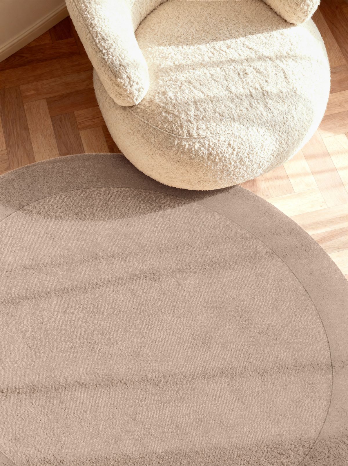 Kruhový kusový koberec Villeroy & Boch 1812 106282 Natural Beige Ø 200 cm