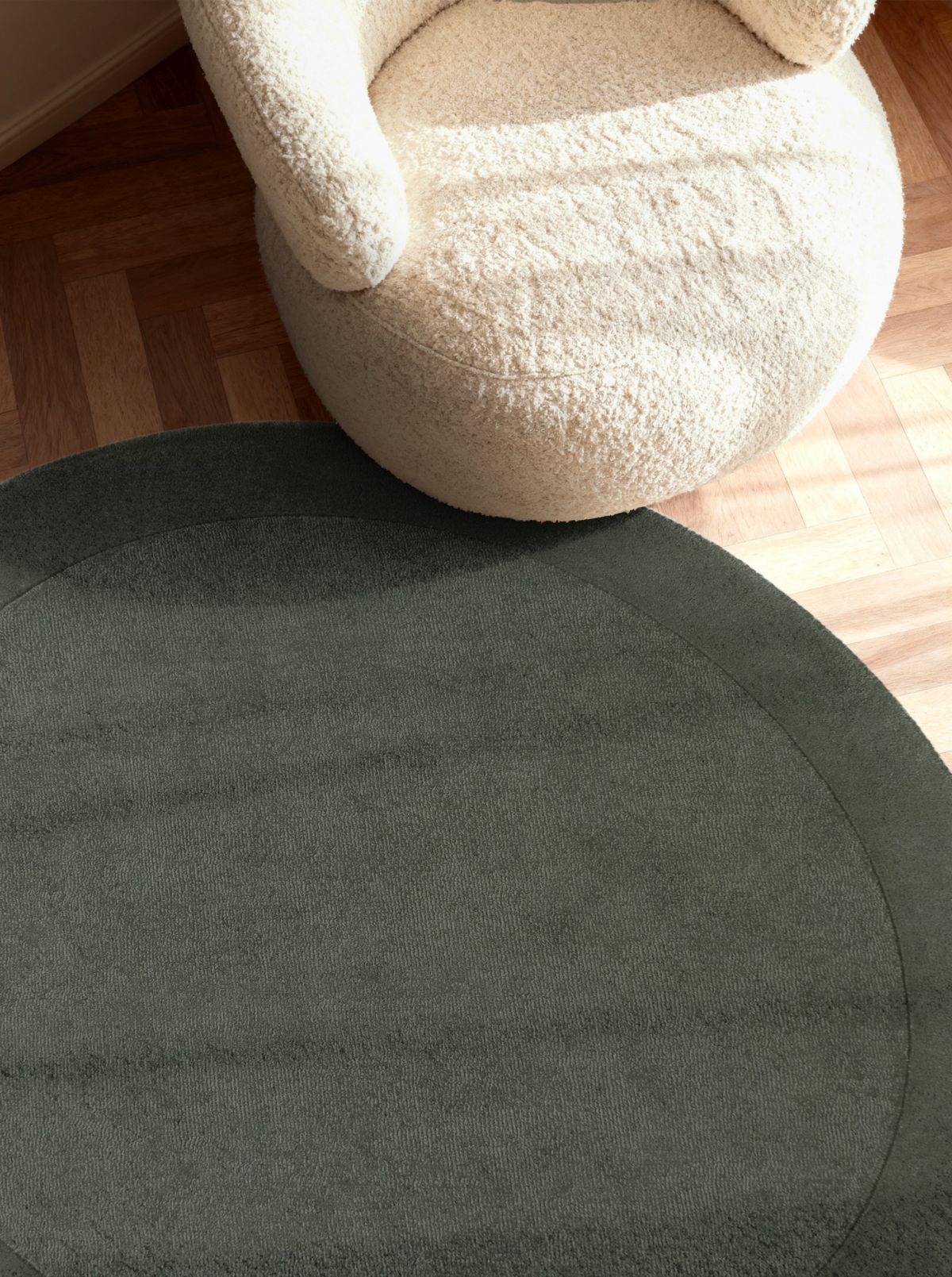 Kruhový kusový koberec Villeroy & Boch 1812 106284 Natural Green Ø 150 cm