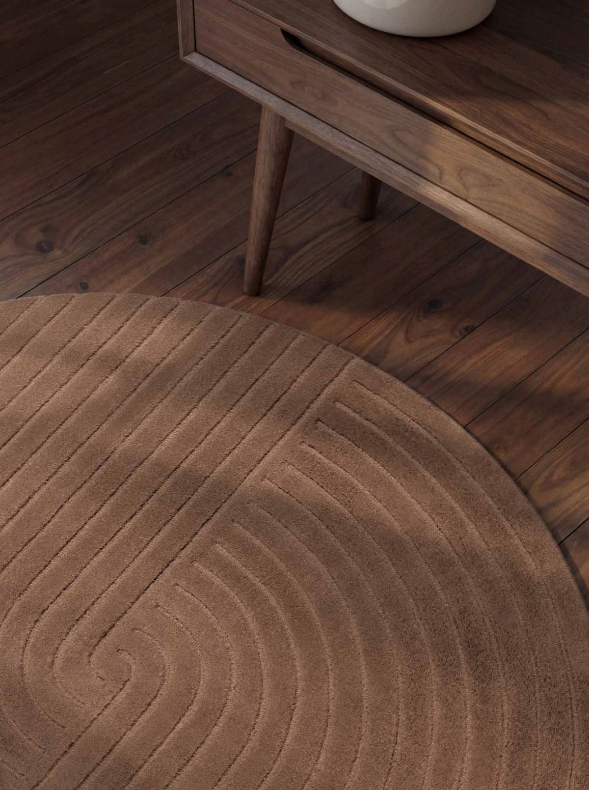 Kruhový kusový koberec Vikosa Arcura 106300 Beige Ø 200 cm
