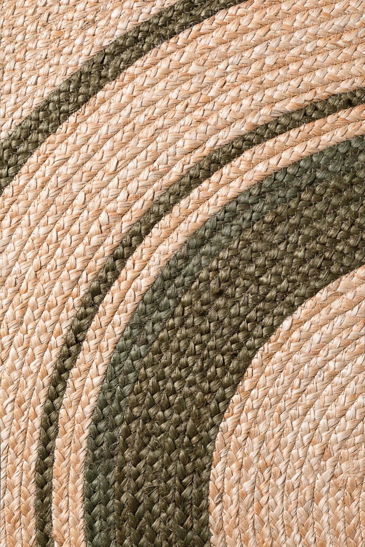 Kruhový kusový koberec Hanse Home Jute Braided 106330 Natural Gold Green Ø 200 cm
