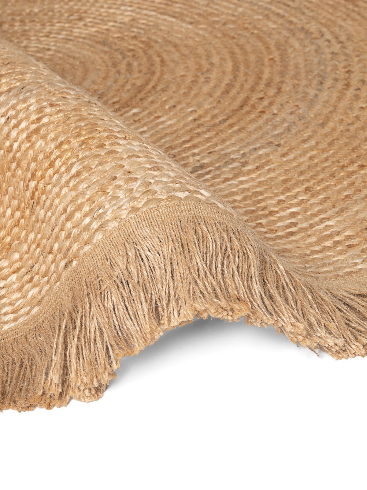 Kruhový kusový koberec Hanse Home Jute Braided 106332 Natural Gold Ø 200 cm