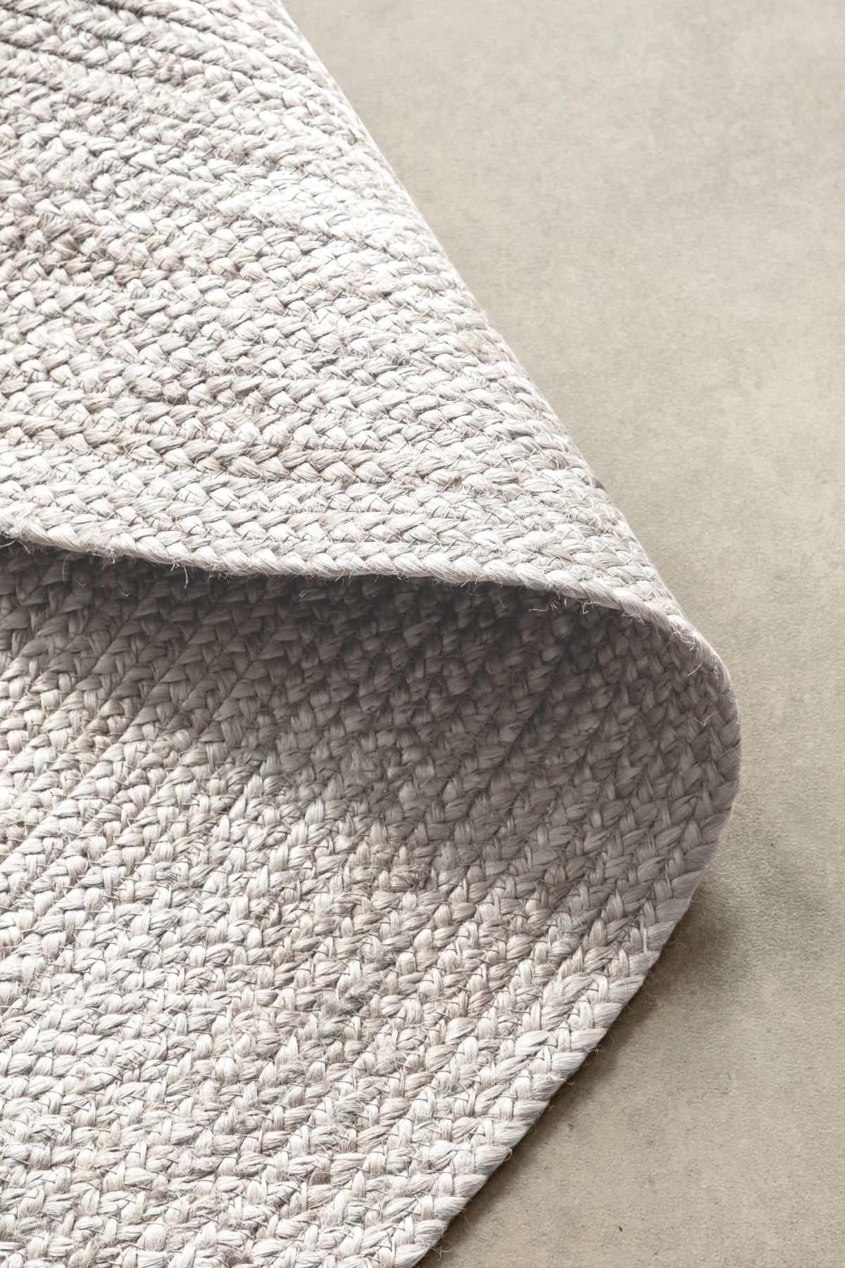 Kruhový kusový koberec Hanse Home Jute Braided 106321 White Ø 100 cm