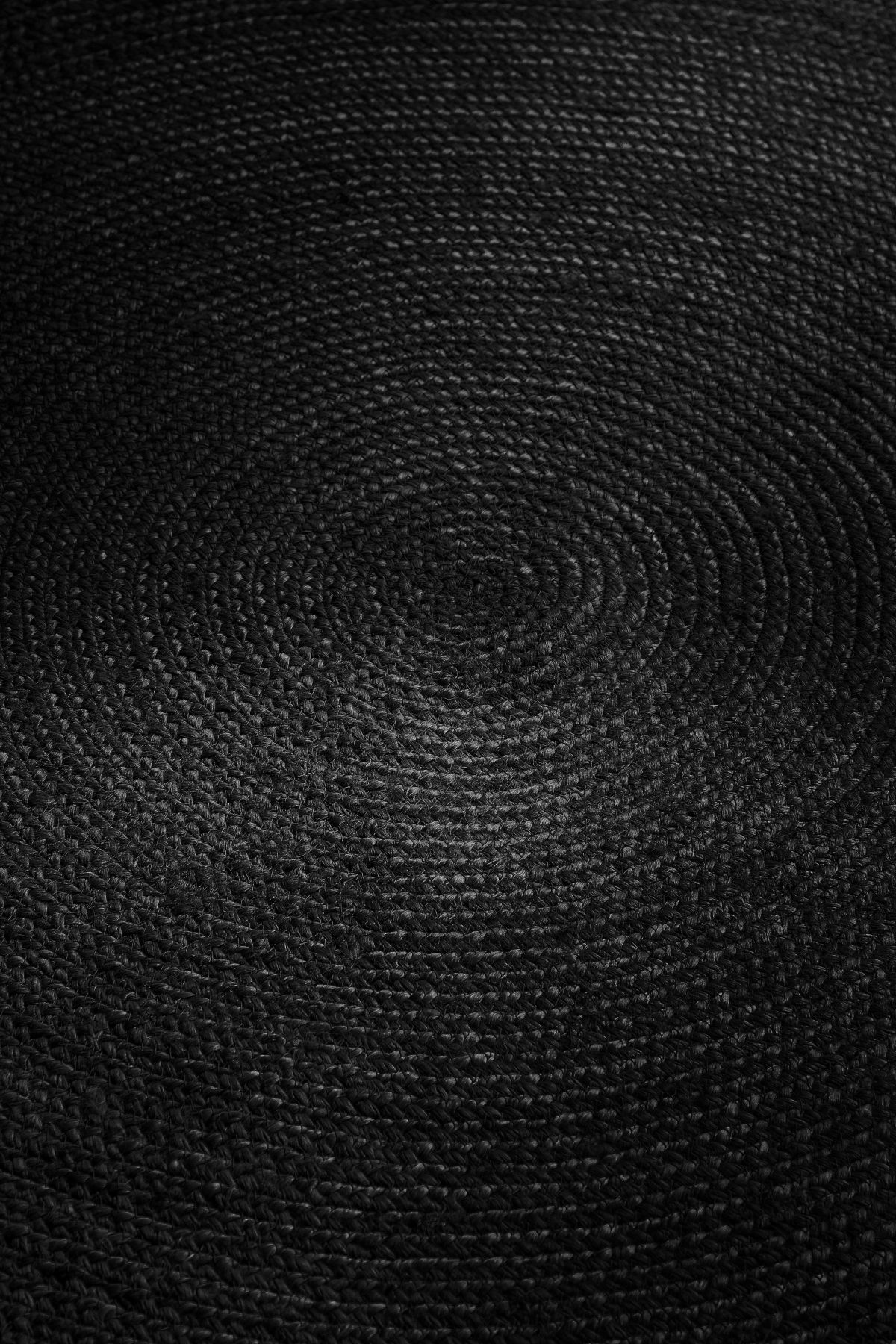 Kruhový kusový koberec Hanse Home Jute Braided 106322 Black Ø 100 cm