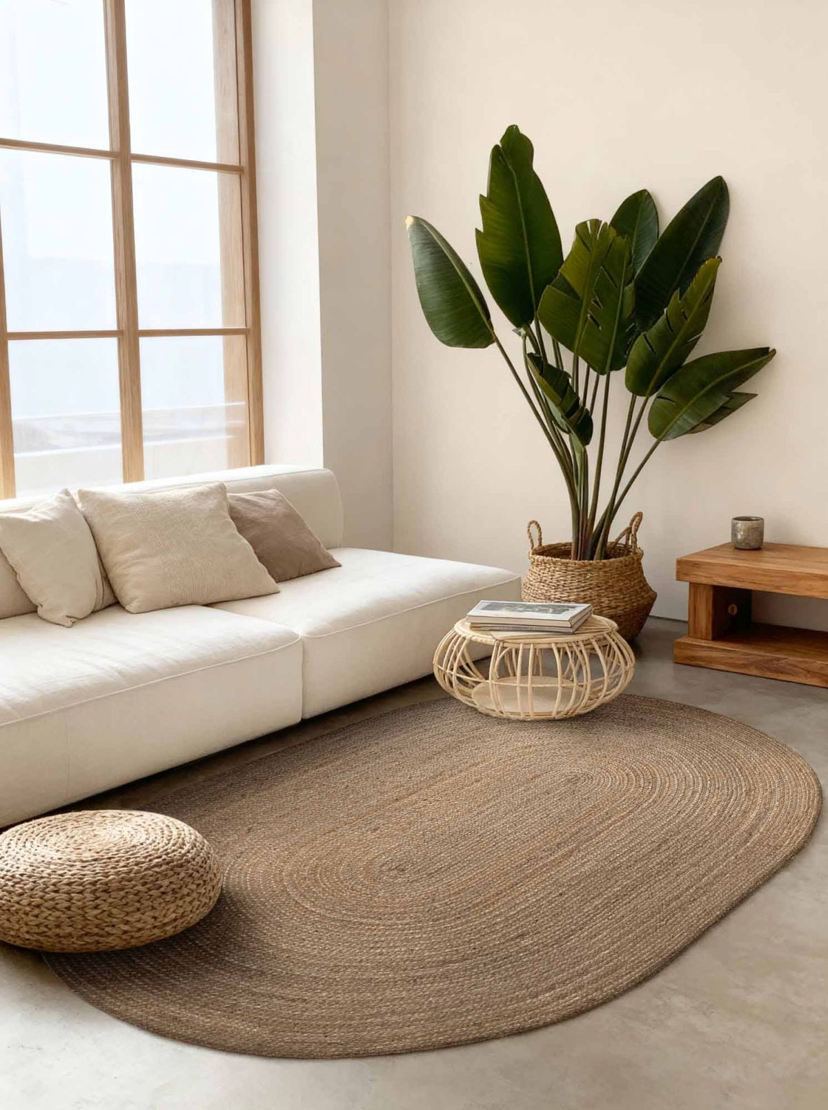 Kusový koberec Hanse Home Jute Braided 106006 Natural Grey Brown - ovál 160x230 ovál cm