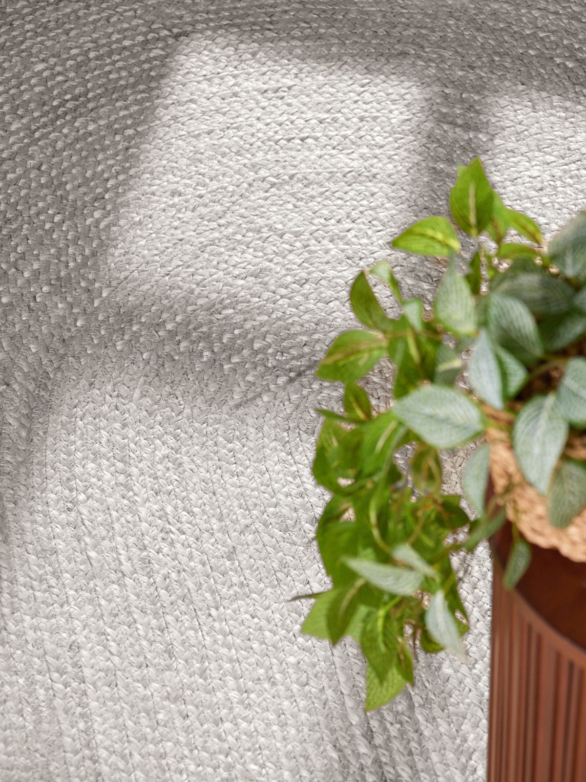 Kusový koberec Hanse Home Jute Braided 106321 White - ovál 160x230 ovál cm
