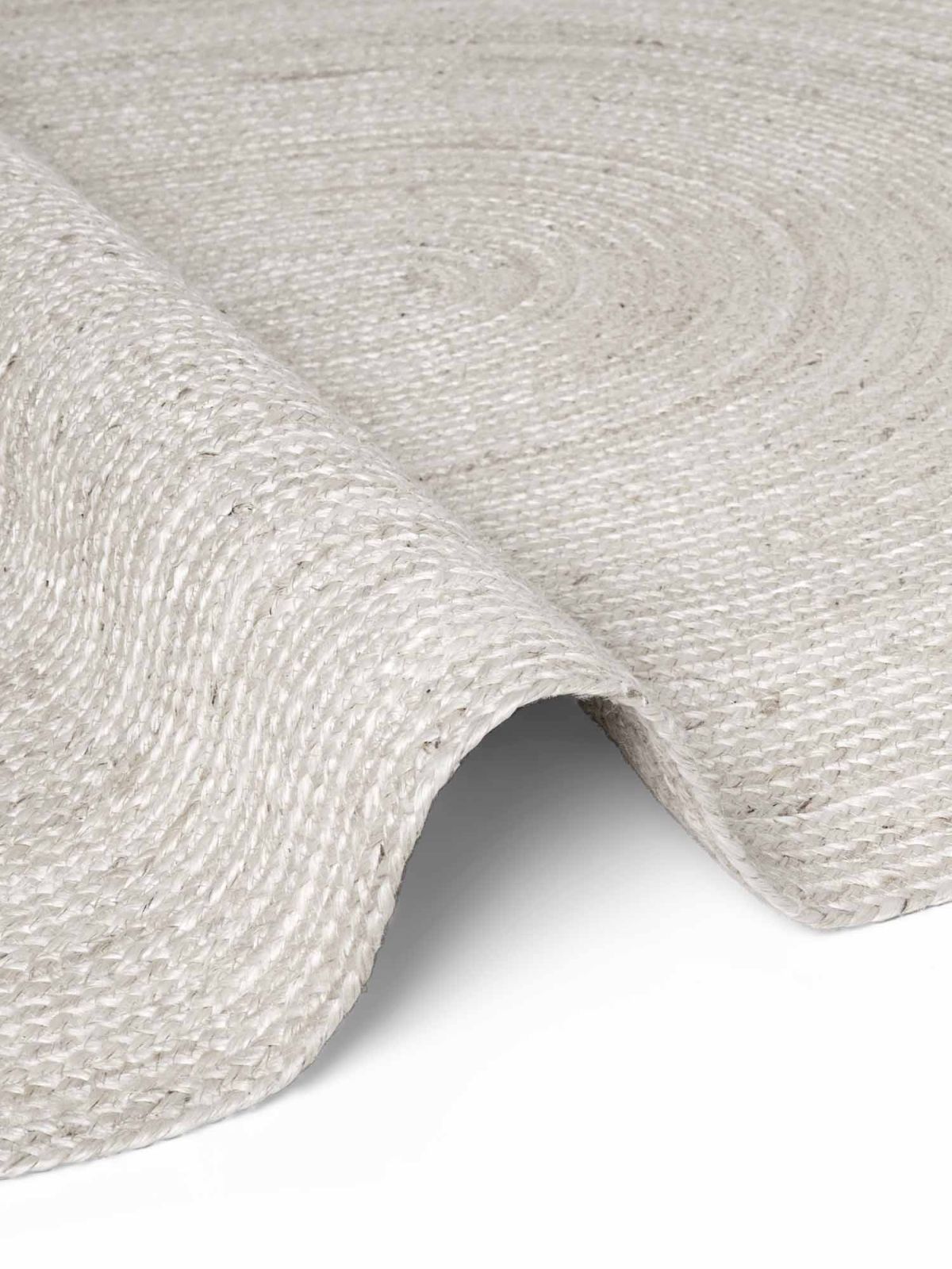 Kusový koberec Hanse Home Jute Braided 106321 White - ovál 160x230 ovál cm