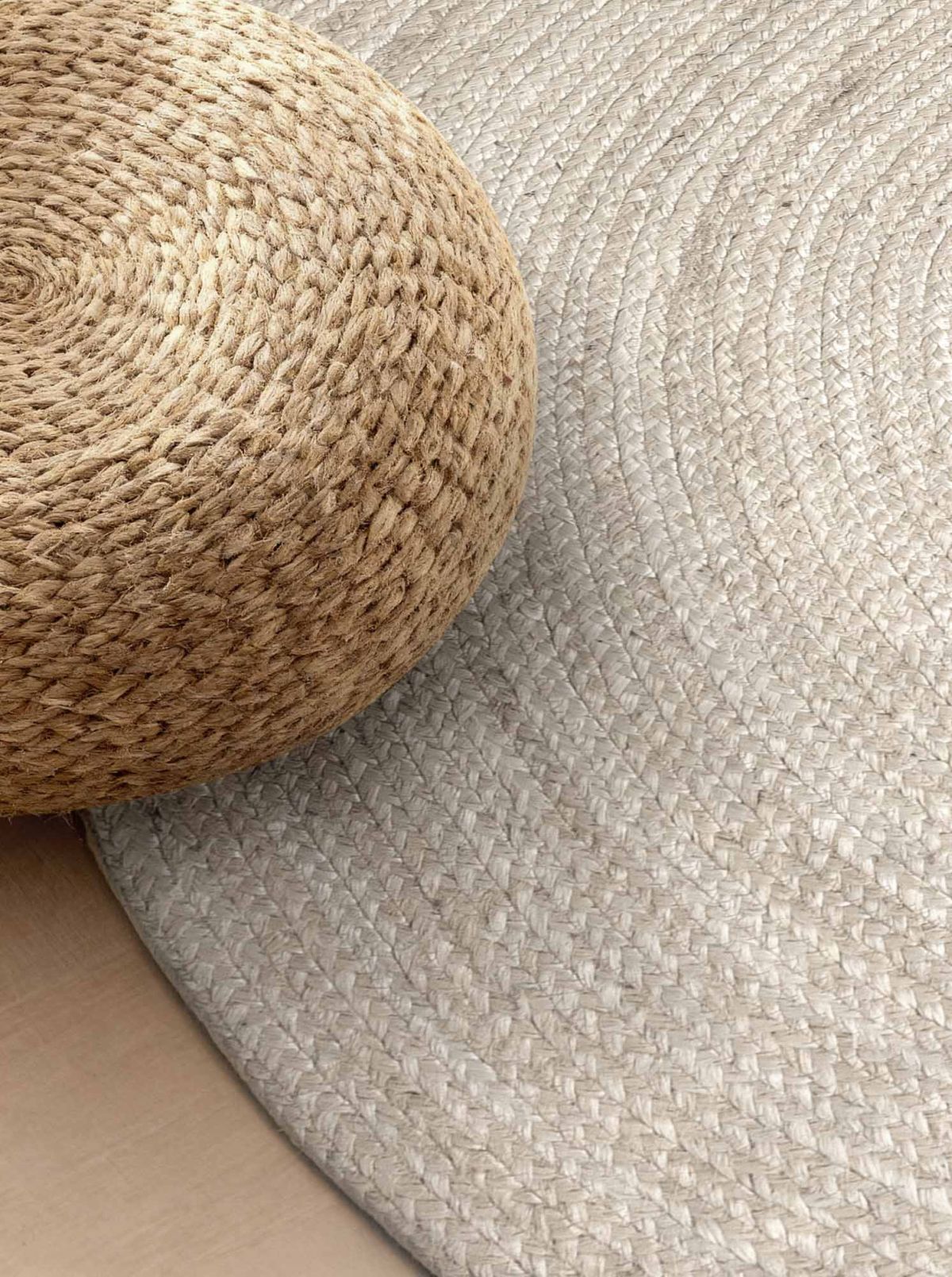 Kusový koberec Hanse Home Jute Braided 106321 White - ovál 160x230 ovál cm
