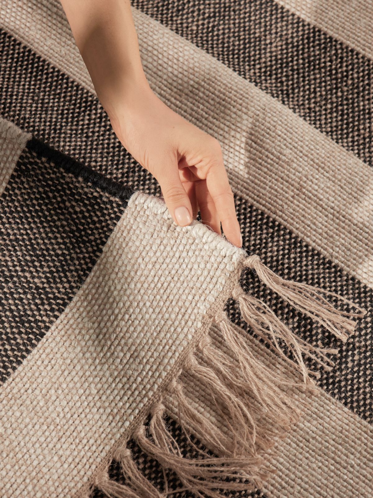 Kusový koberec Hanse Home Handloom 106334 Natural White Black 200x300 cm