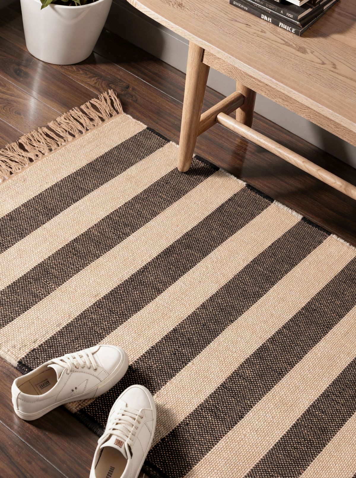 Kusový behúň Hanse Home Handloom 106334 Natural White Black 80x200 cm