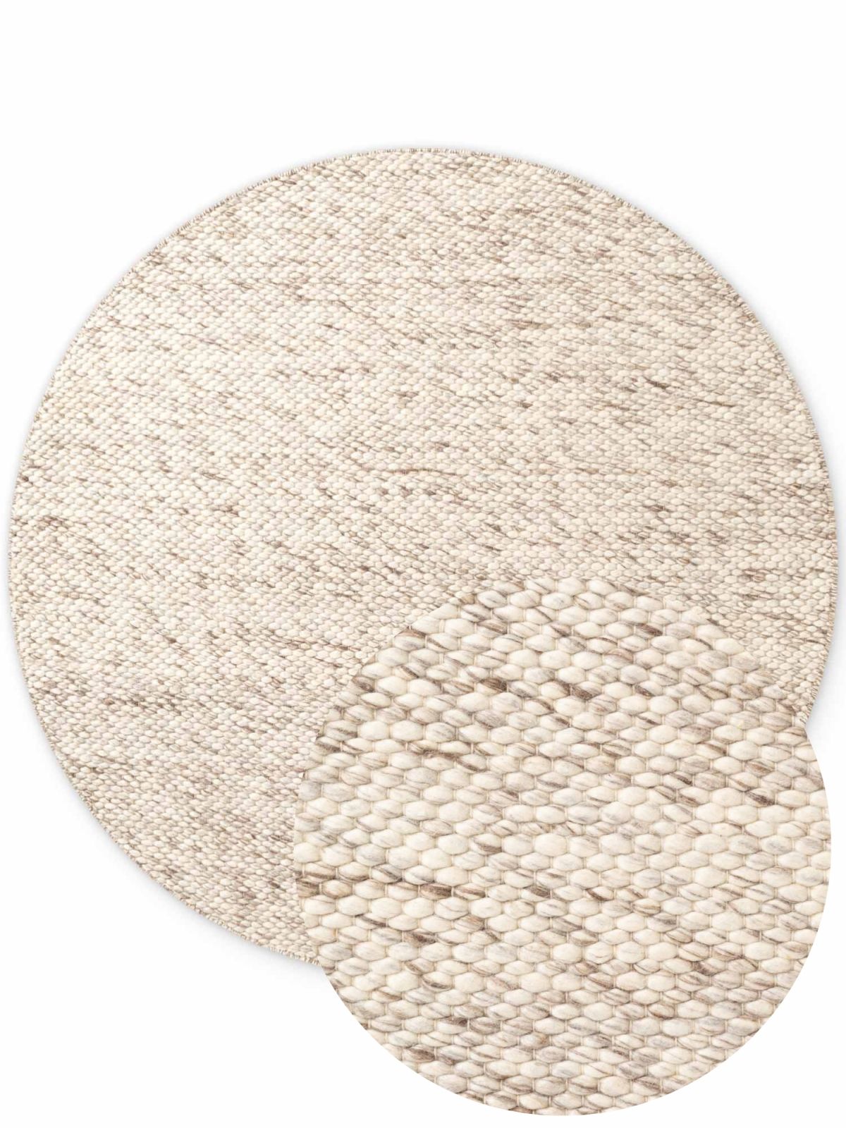 Kruhový kusový koberec Elle Decoration Lyon 106316 Natural Cream Brown Ø 200 cm