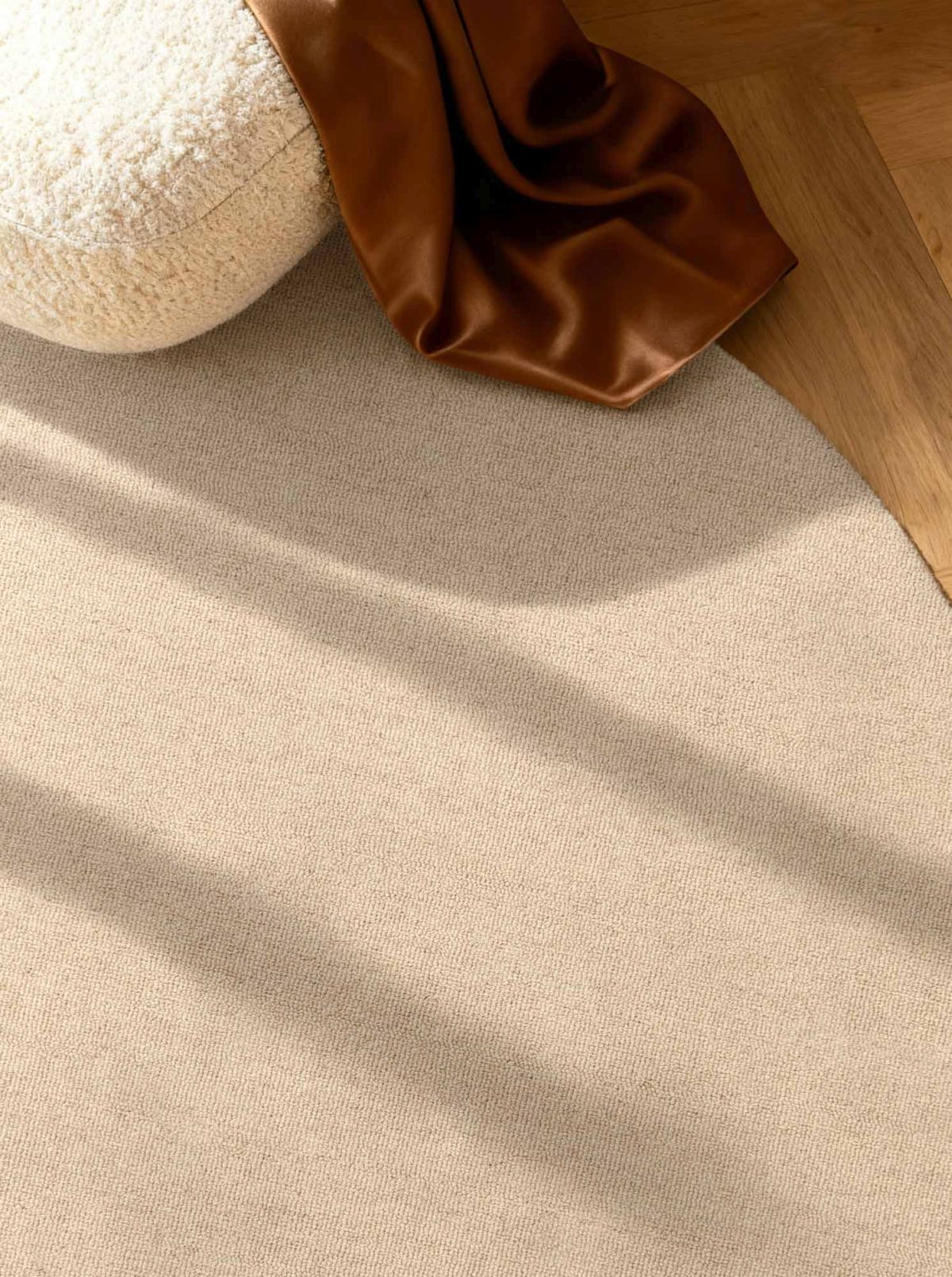 Kruhový kusový koberec Elle Decoration Puristic 106319 Light Beige Ø 200 cm