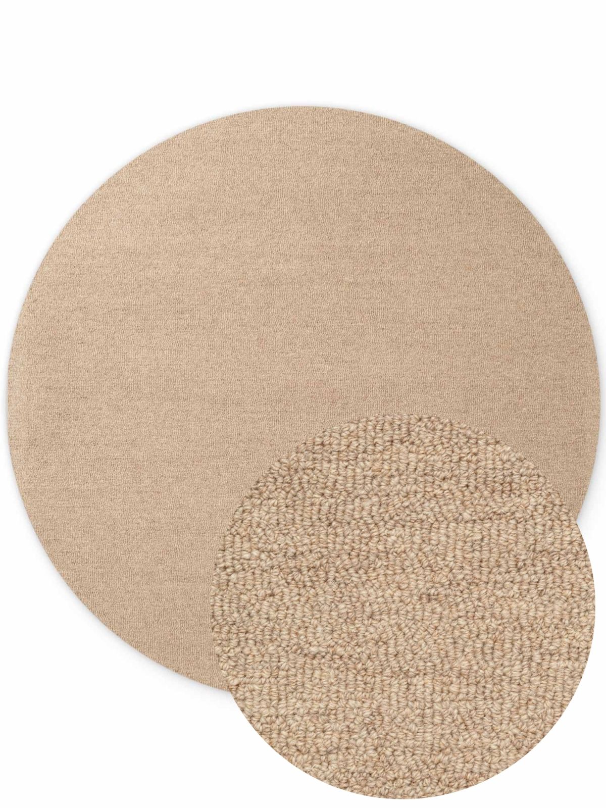 Kruhový kusový koberec Elle Decoration Puristic 106320 Beige Ø 200 cm