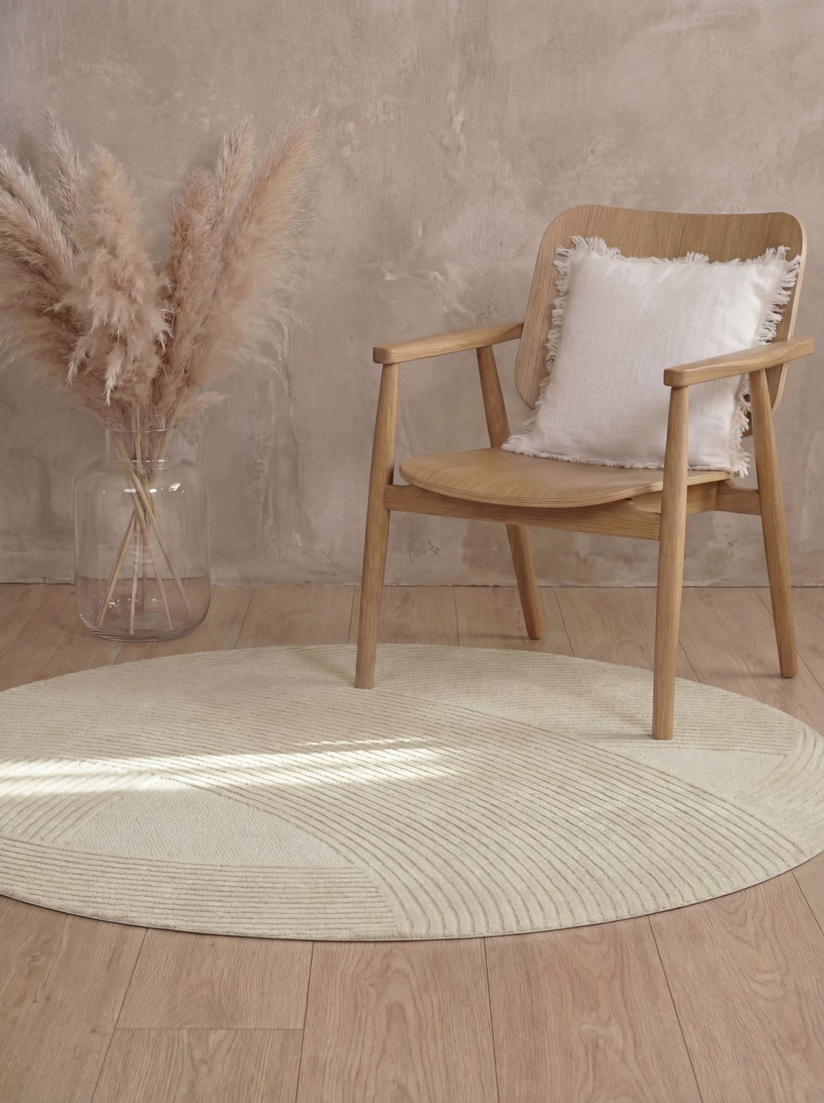 Kruhový kusový koberec Ted Baker Kensington 106399 Cream Ø 200 cm