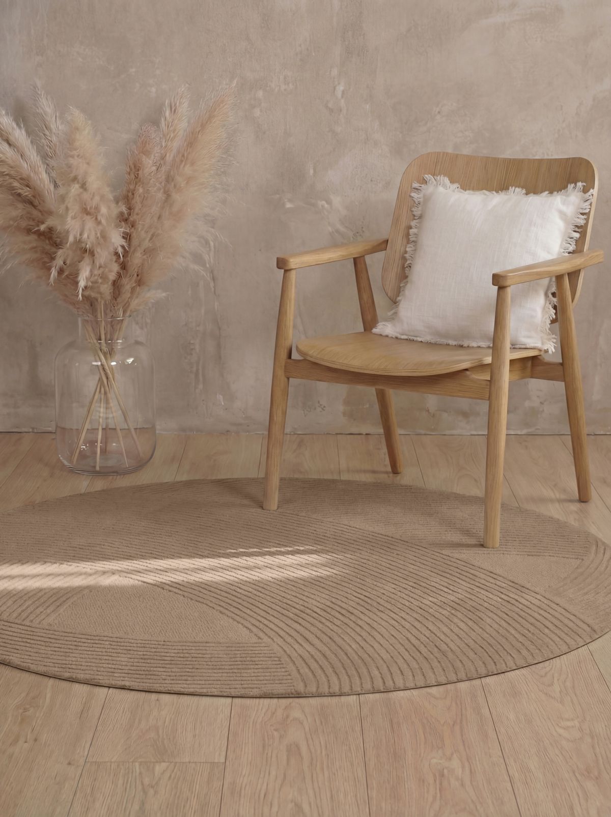 Kruhový kusový koberec Ted Baker Kensington 106400 Beige Ø 200 cm