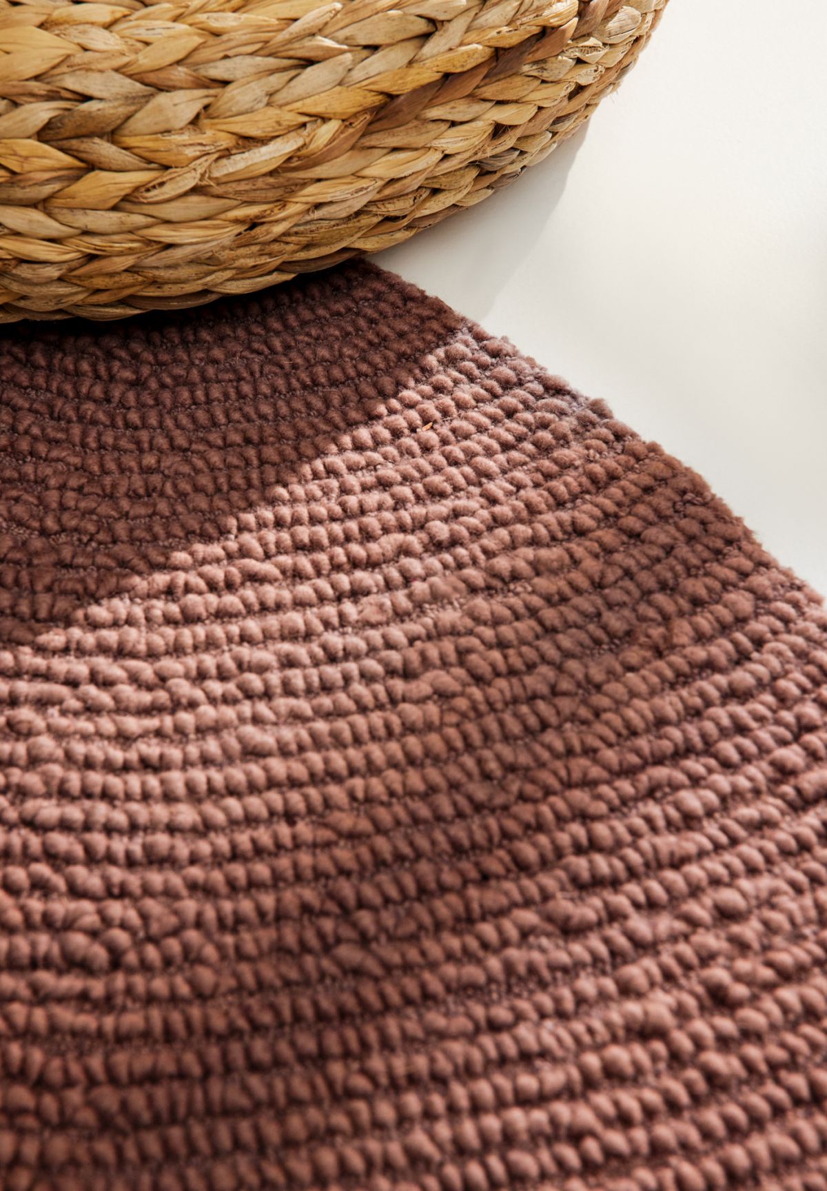 Kruhový kusový koberec Hanse Home Calmio 106402 Red Brown Ø 200 cm