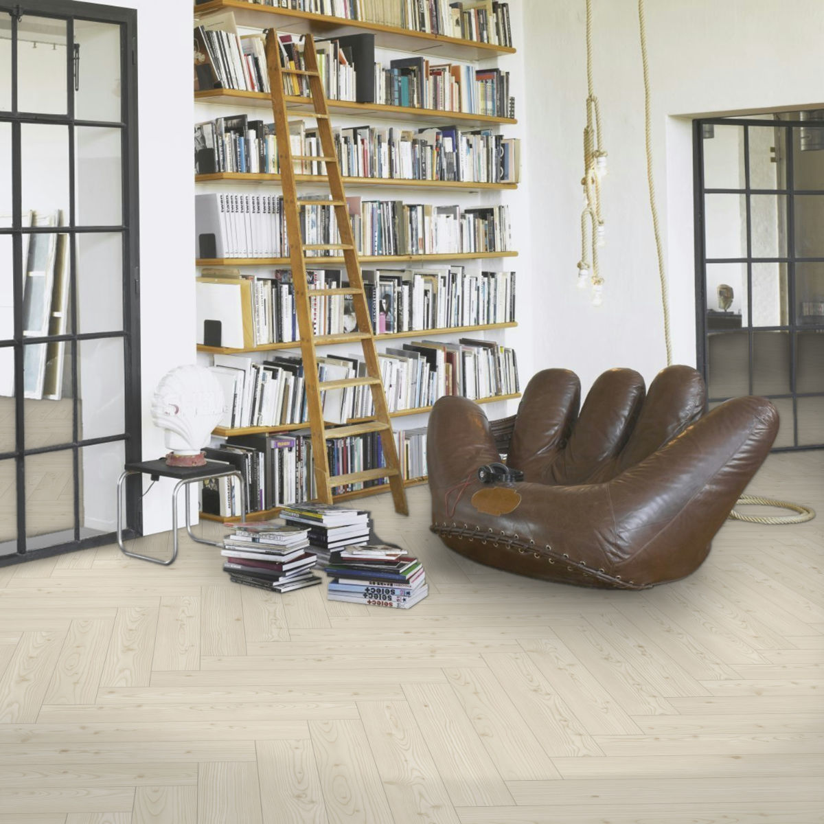 Laminátová podlaha PARADOR Trendtime 3 Herringbone 4V 1748751 Smrekovec Yukon biely 1,595 m2
