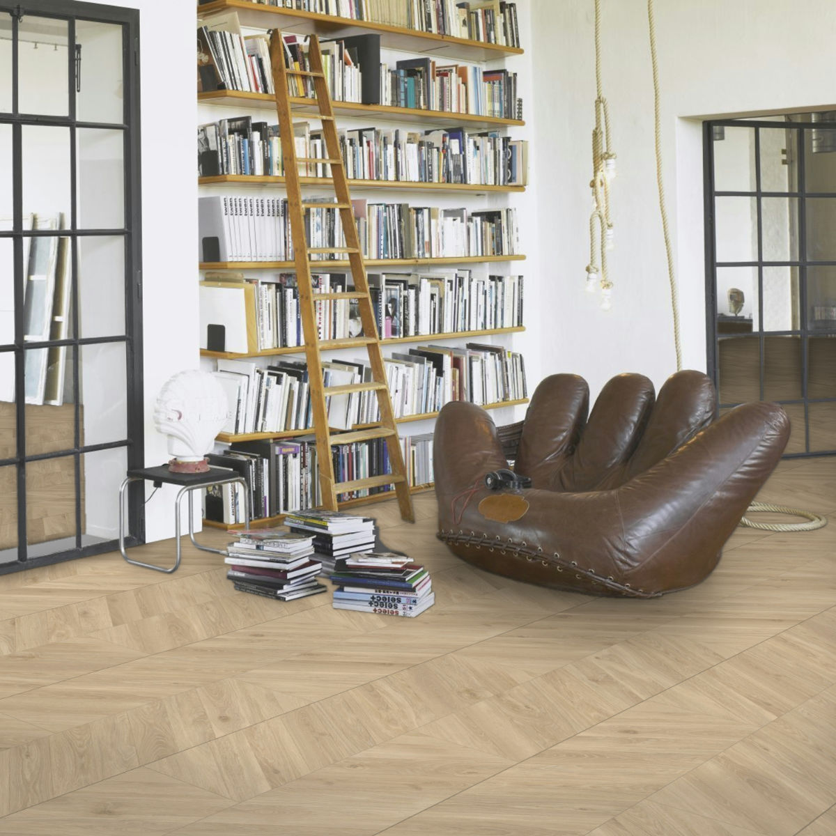 Laminátová podlaha PARADOR Trendtime 8 Chevron 2V 1748770 Dub Loire béžový 2,12 m2
