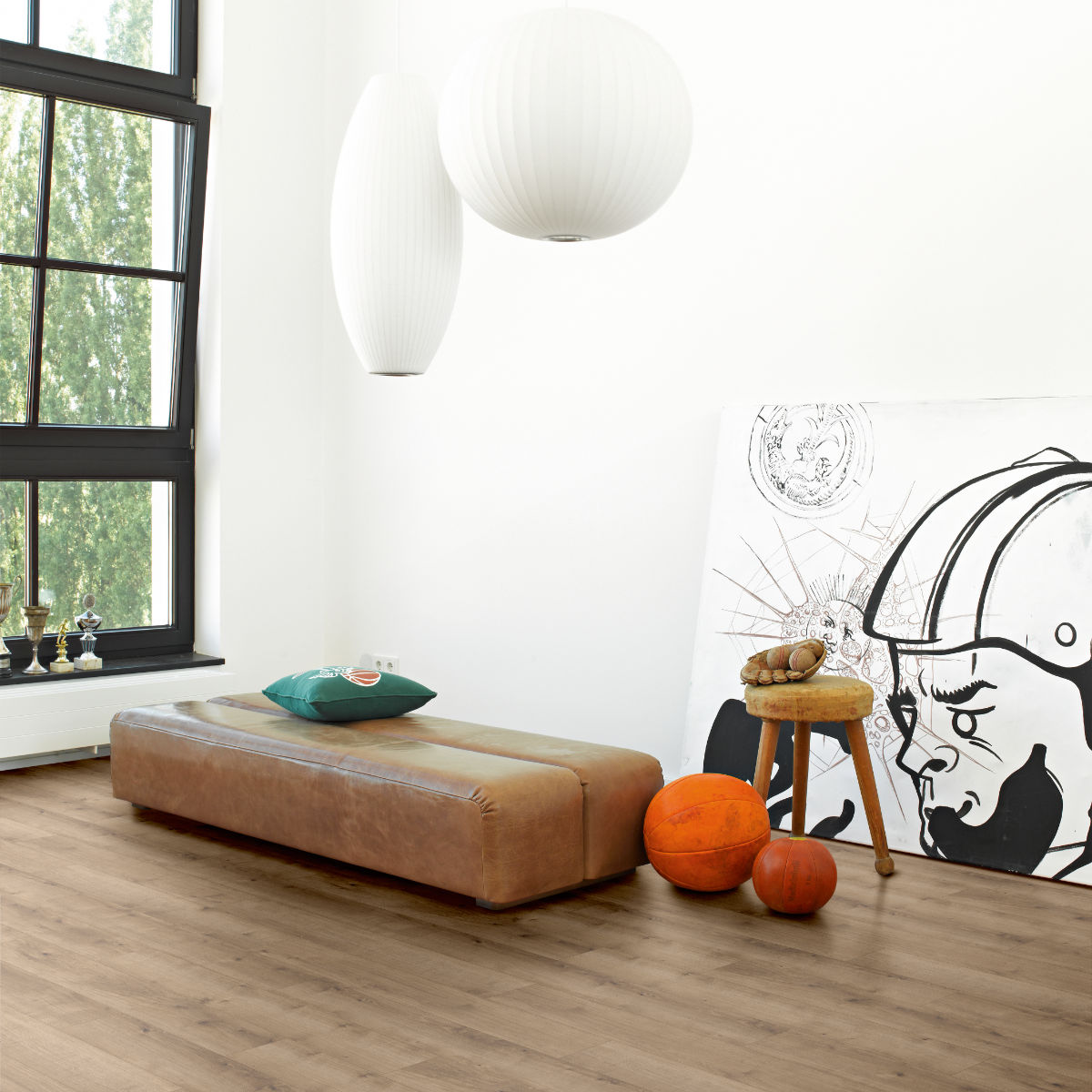 Kompozitná podlaha PARADOR Modular ONE 4V 1730768 Dub Pure perlovo šedý 2,493 m2