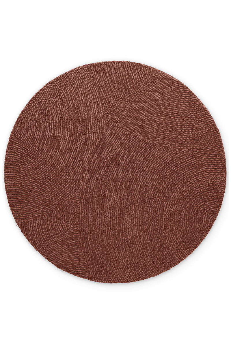 Kruhový kusový koberec Hanse Home Calmio 106402 Red Brown Ø 200 cm